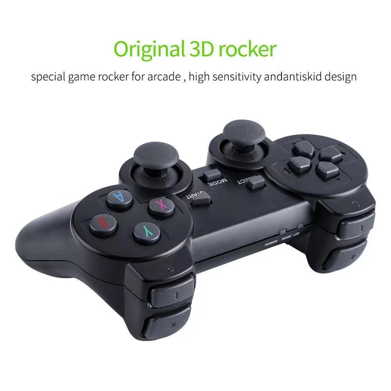 M8 Game Console Built-in 20000 + 64GB Two-person Wireless Controller 2.4G Stick 4K HDMI-compatible Xmas Gift