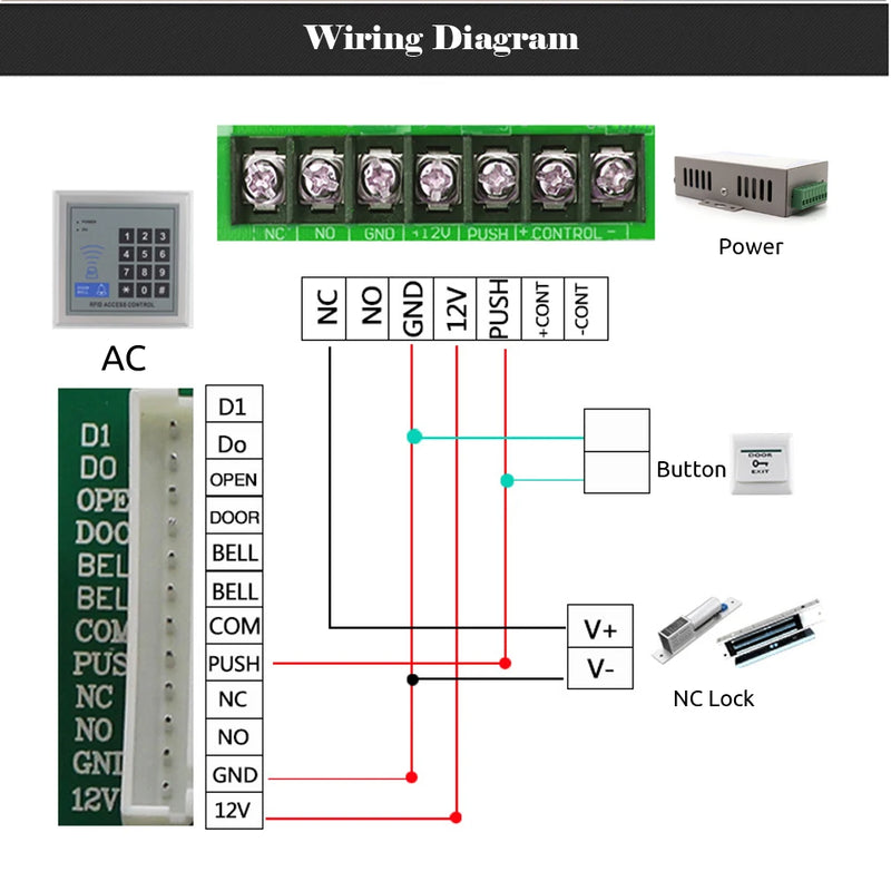 5YOA RFID Access Control System Device Machine Security Proximity Entry Door Lock Quality