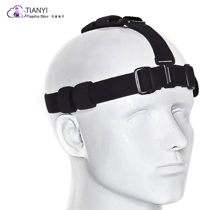 Head Strap Mount Headband Black Head Strap Mount Headband Holder Fixed Strap For 18650 battery flashlight diameter 20-25mm torch