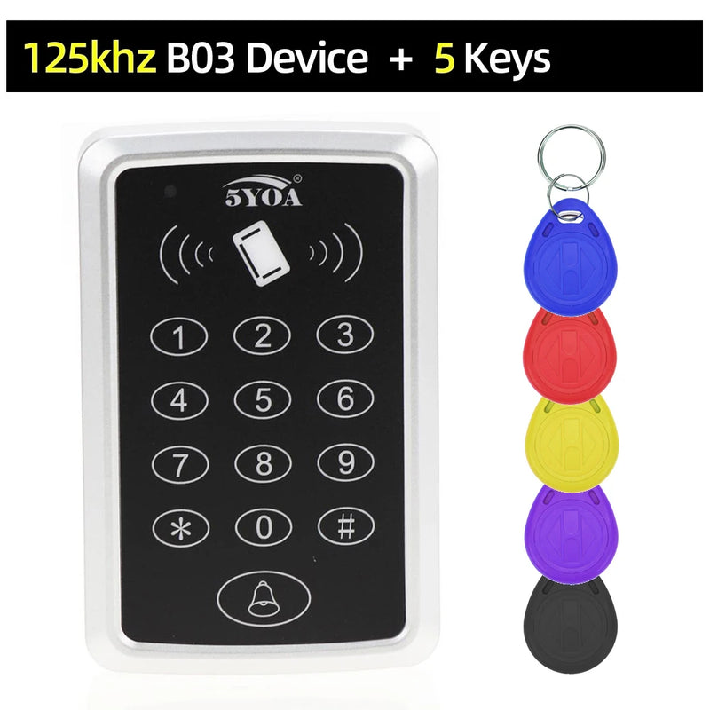 125KHz RFID Access Control Keypad EM Card Reader Door Access Control System Door Lock Opener Keyboard System