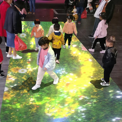 Immersive Games 3D Interactive Floor Projection System Software 28 Different High Resolution Effects Waterproof For Kids Play