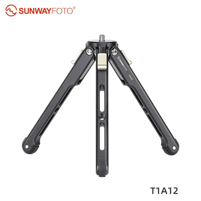 SUNWAYFOTO T1A12 Aluminium Alloy Table Top Tripod DSLR Camera Stand Professional  Tripod for Phone Camera Accessories Video