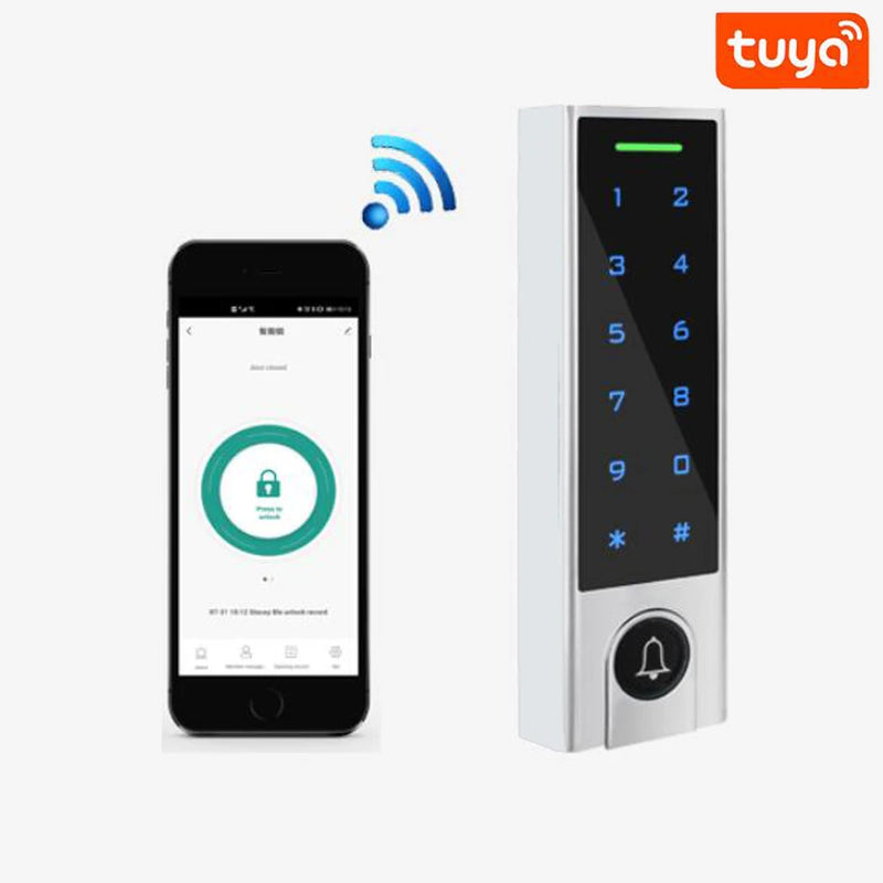 Bluetooth Tuya Mobile App Access Controller IP66 Waterproof 125Khz RFID Access Control Add Delete User by APP 1000 User Capacity