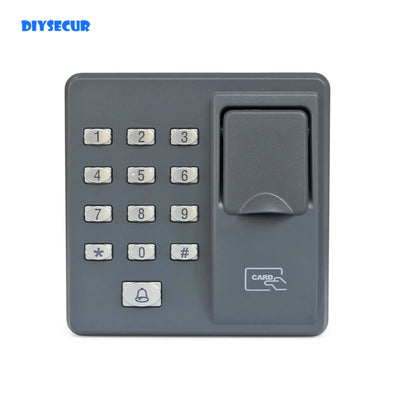 DIYSECUR Biometric Fingerprint Access Control Machine Digital Electric RFID Reader Code Password Keypad System for Door Lock