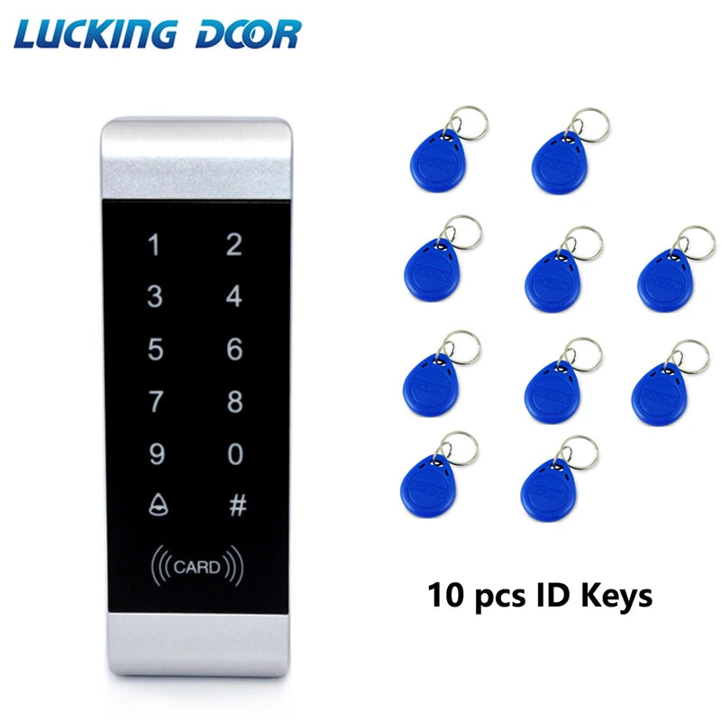 125khz RFID access control Standalone Access Control keypad reader Narrow Small Size Door Frame Touch Keypad w/ Backlight