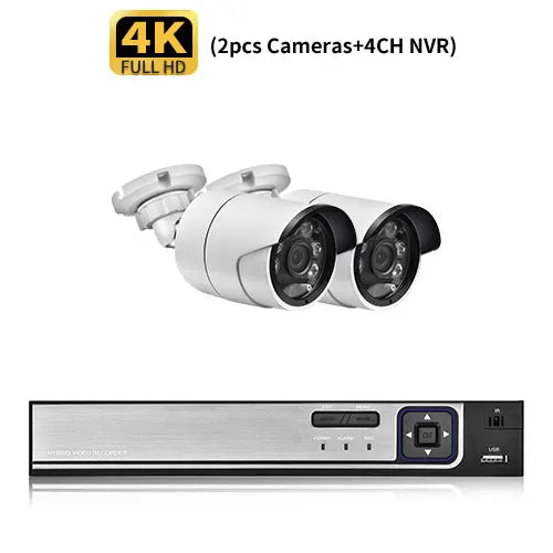 Gadinan 8CH POE NVR CCTV System Motion Detection Outdoor Color Night Vision Video Surveillance Kit 4K 8MP HD Security Camera Set