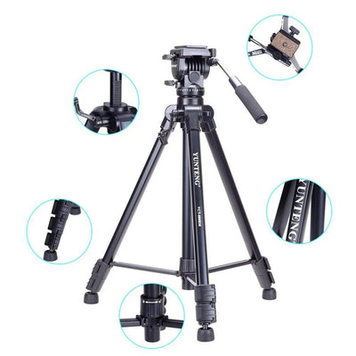 Photo Studio New Tripod Yunteng VCT-880 Aluminium Tripod for DSLR Camera Support Flexible Photography Stand Kit