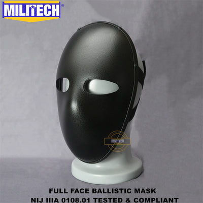 MILITECH NIJ IIIA 3A 0108.01 Bulletproof Tactical Facial Cover Aramid Ballistic Visor Face Ballistic Protection Shield