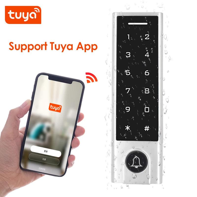 Bluetooth Tuya Mobile App Access Controller IP66 Waterproof 125Khz RFID Access Control Add Delete User by APP 1000 User Capacity