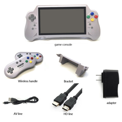 RETROAD 5+PLUS 16bit 7inch big screem HD ULTRA SNES POCKET  Video Game Console handheld game player  2.4G Wireless controllers