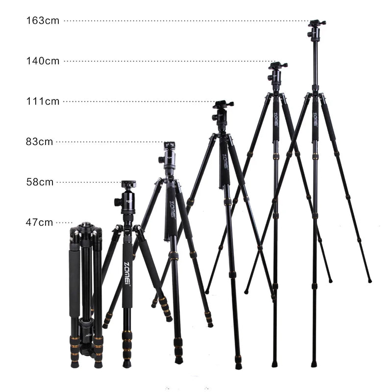 ZOMEI Z688 Tripod Magnesium Alloy Monopod Stand with Ball Head and Quick Release Plate for DSLR Camera