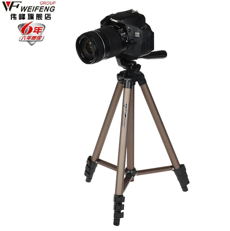 Weifeng WT3130 Aluminum alloy Camera Tripod Stand with Rocker Arm for Canon Nikon Sony DSLR Camera Camcorder Load up to 2.5kg