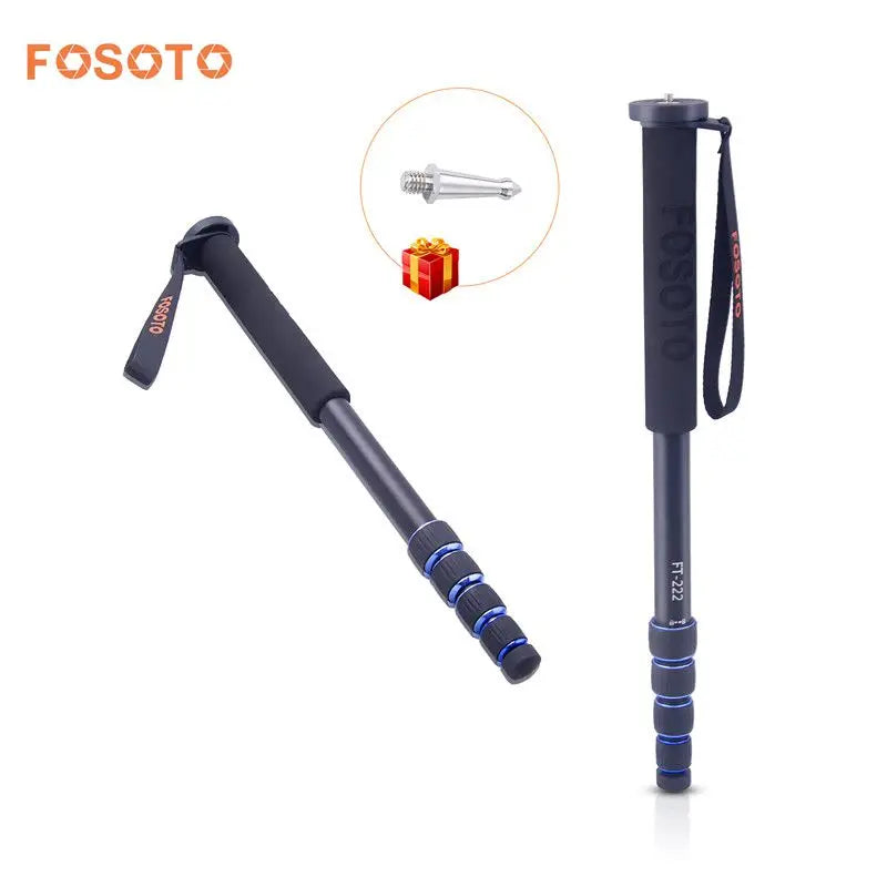 fosoto FT-222 Professional Digital Tripod 1650mm Portable Travel Aluminum Mini Tripods Stand For Phone Canon Nikon Dslr Camera