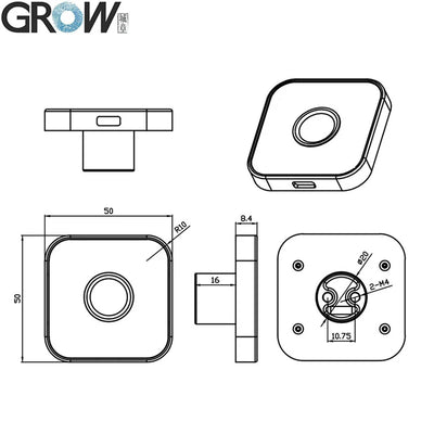 GROW K202+R502-AW DC12V Low Power Consumption Fingerprint Access Control Board