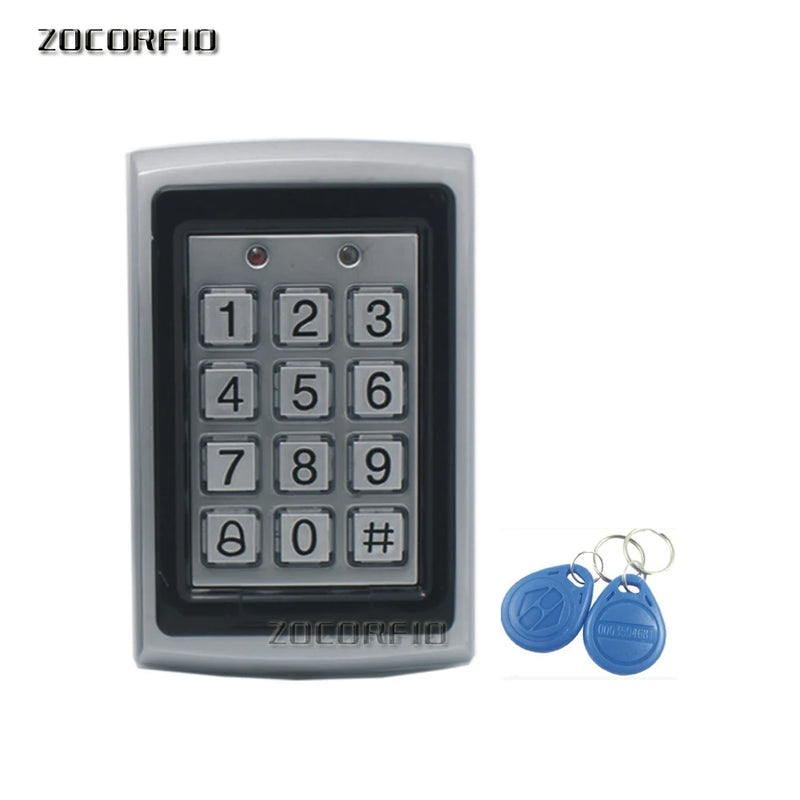 Metal RFID Reader 125kHz Proximity Door Access Control Keypad Support 1000 Users Electric Digital Password Door Lock