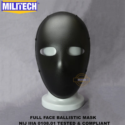 MILITECH NIJ IIIA 3A 0108.01 Bulletproof Tactical Facial Cover Aramid Ballistic Visor Face Ballistic Protection Shield