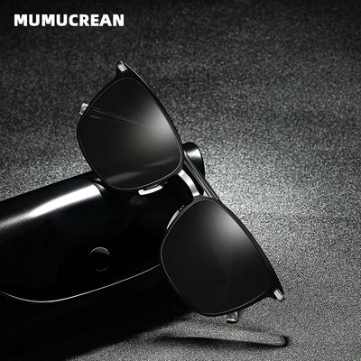 Men's Sunglasses New Arrival Square Polarized Sunglasses Metal Driver Night Vision Goggles Sunglasses