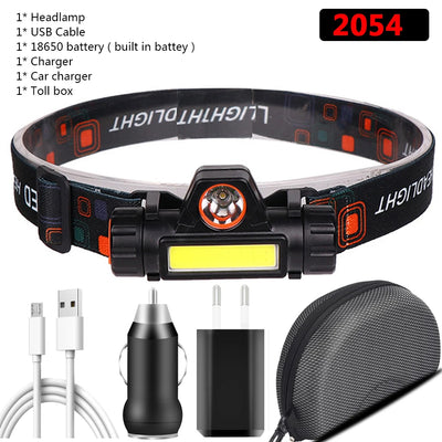 XP-G Q5 Zoomable Headlamp Head Lamp Headlight Waterproof 2500lm Led Built in Usb Rechargeable 18650 Battery Working Light