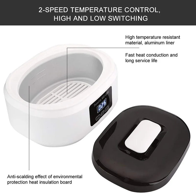 2L Wax Warmer Paraffin Heater With Booties and Gloves Depilation Wax-melt Hair Removel Device Wax Heater Temperature Display