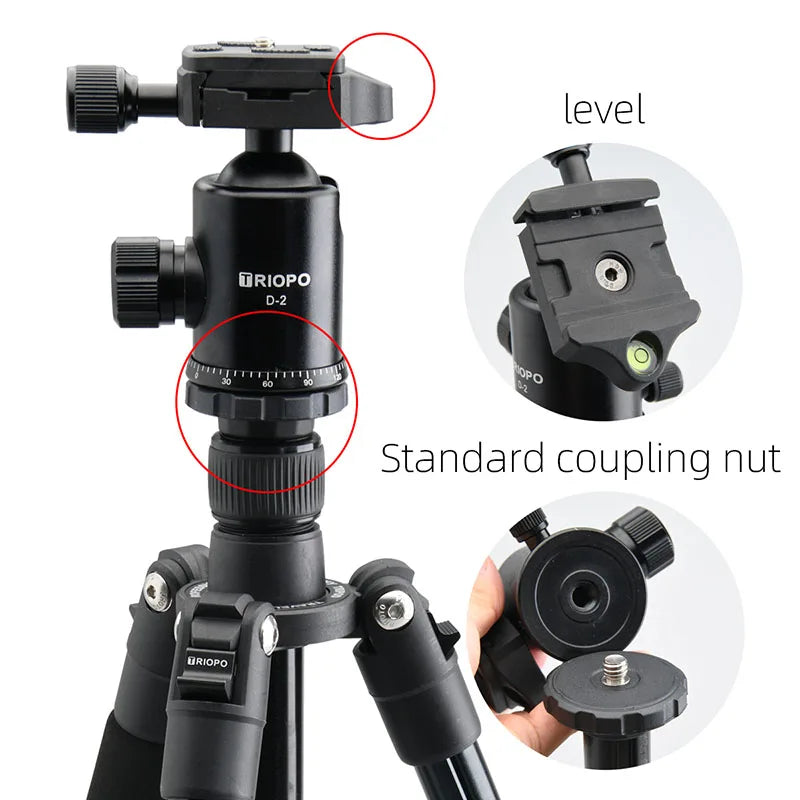 Triopo DSLR Flexible Tripod Extendable Travel Lightweight Stand Remote Control For Mobile Cell Phone Mount Camera