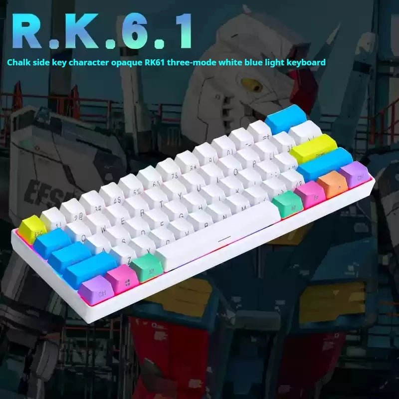 Rk Royal Kludge Rk61 2.4g Wireless Mechanical Keyboard Bluetooth Triodo 61 Rgb Backlit Mini Player Keyboard Hot Swappable