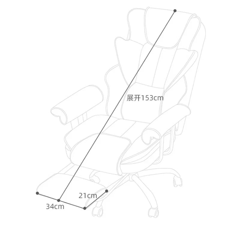 Foot Rest Chair Ergonomic Gaming Chairs Computer Comfortable Wheels Massage Adjustable Sedia Da Ufficio Office Furniture