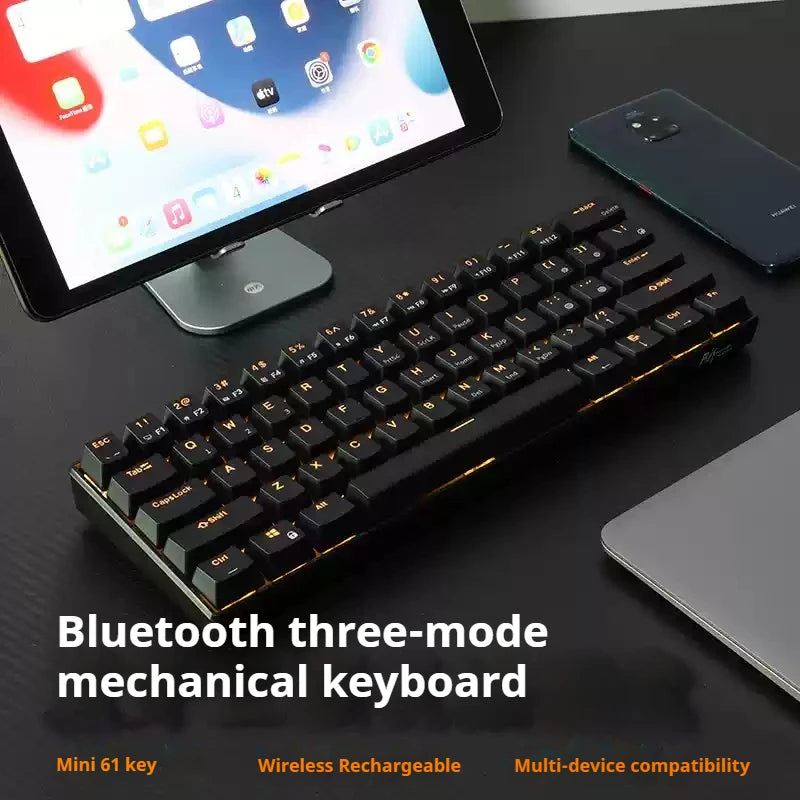 Rk Royal Kludge Rk61 2.4g Wireless Mechanical Keyboard Bluetooth Triodo 61 Rgb Backlit Mini Player Keyboard Hot Swappable