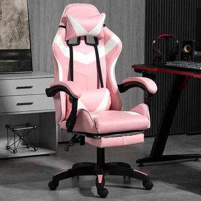 Gaming Chair,Backrest and Seat Height Adjustable Swivel Recliner Racing Office Computer Ergonomic Video Game Chair with Footrest