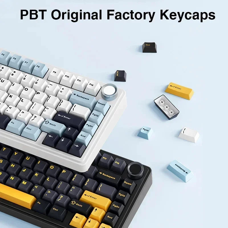 AULA F75 Mechanical Keyboard 2.4G Wireless/Bluetooth/Wired RGB PBT 75% Layout OEM Profile Gasket Customized Pc Gaming Keyboard