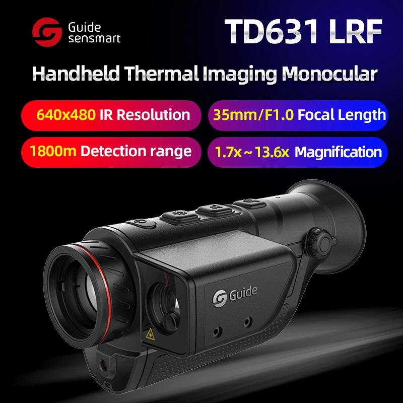 GUIDE TD411 TD421 TD431 TD631 LRF handheld night vision hunting thermal imaging camera Wifi 640*480 outdoor monocular Telescope