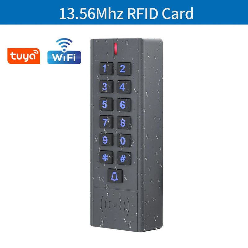 12V-24V WiFi Tuya Smart Life Fingerprint Keypad for RFID Access Control System Proximity Card Standalone Door Access Controller