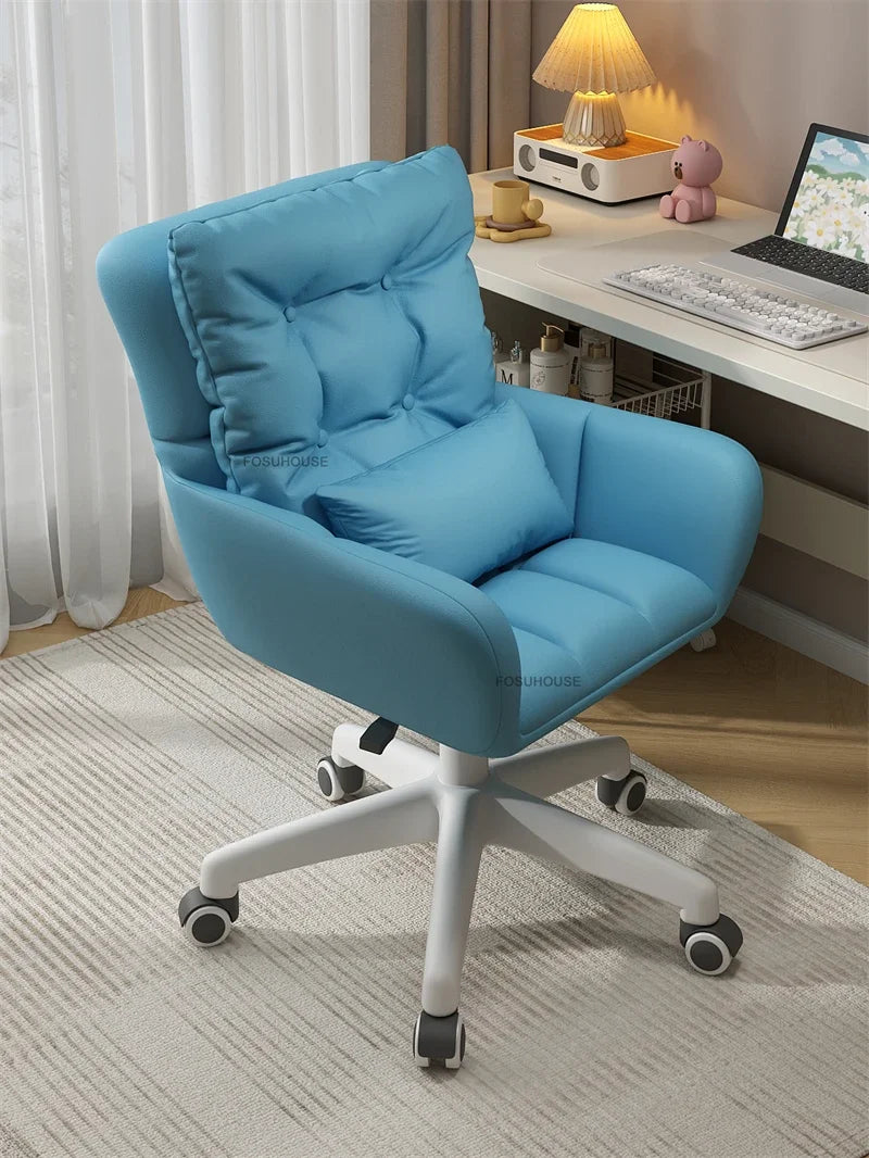 Luxury Backrest Office Chairs Lift Swivel Computer Chair Home Gaming Chair European Office Furniture Girls Bedroom Makeup Chair