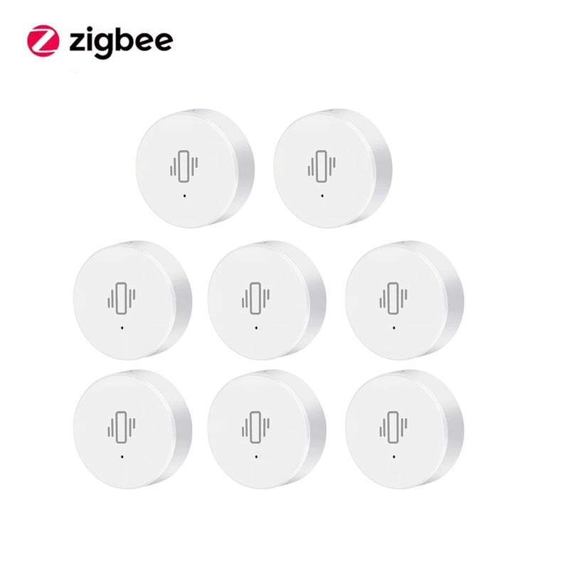 Tuya ZigBee Smart Vibration Sensor Real-time Monitoring Detection Alarm Home Security Protection System App Remote Notification