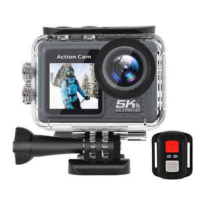 5K 4K 60FPS Action Camera Anti-shake WIFI Outdoor Cycling Camera Dual Screen 170° Wide Angle 30m Waterproof with Remote Control