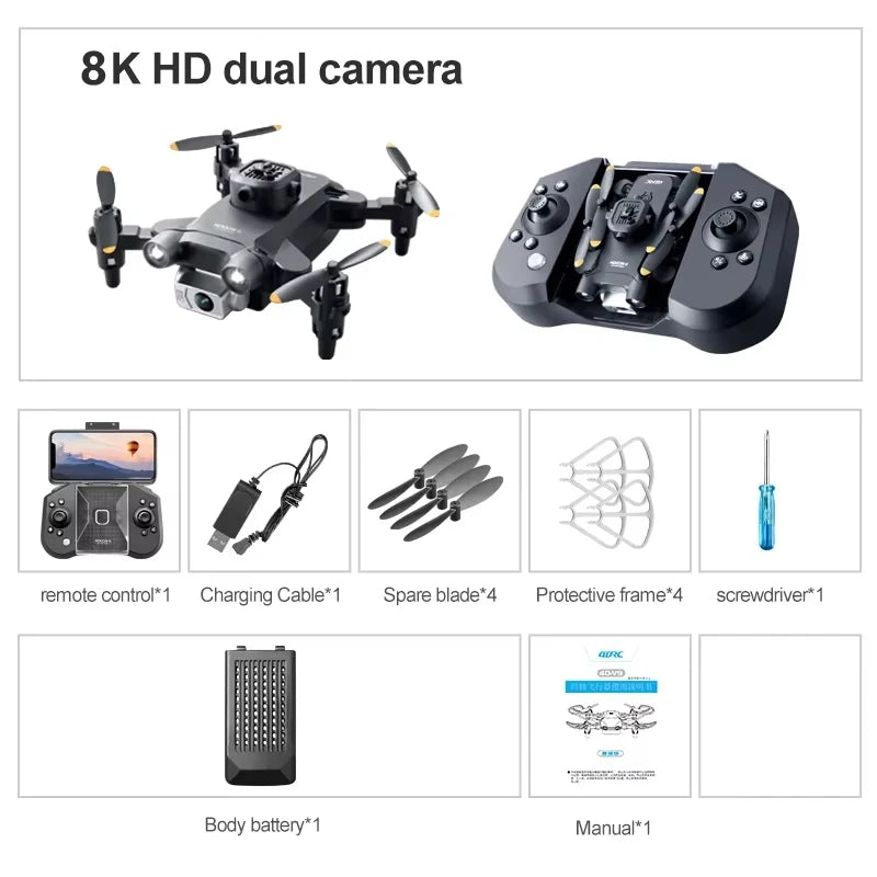 Xiaomi MIJIA V30 Mini Drone 8K HD Aerial Photography FPV RC Drones Profesional Five-sided Obstacle Avoidance Helicopter UAV Toy