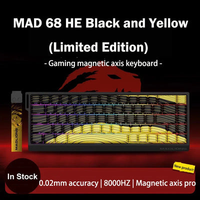 FGG Original MADLIONS Mad 60/68 HE E-sport Magnetic Switch Keyboard 0.02 RT 8K HZ Wired RGB Hot Swap 0.125ms Latency Customized