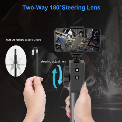 3.9MM 1080P Borescope 1M 2M Car Inspection Camera Articulating Steering Endoscope Controllable Camera For iPhone IOS Android PC