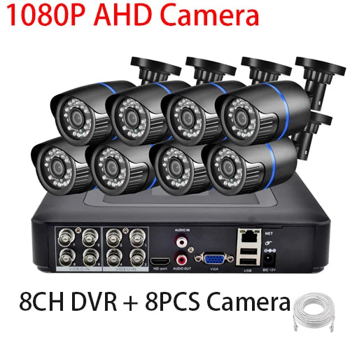 Gadinan 5MP 1080P Bullet Video Surveillance AHD DVR Recorder Waterproof Camera 24 infrared lights AHD CCTV Camera System Kit