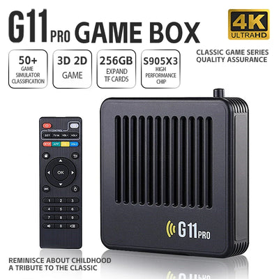 G11 Pro Game Box 4K HD TV Game Stick Video Game Console 128G Built in 40000 Retro Games Portable Game Player Wireless Gamepad