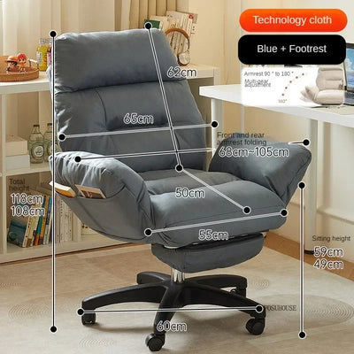 Nordic Technology Cloth Computer Armchair Study Home Furniture Lift Swivel Office Chair Comfortable Long-sitting Gaming Chairs X