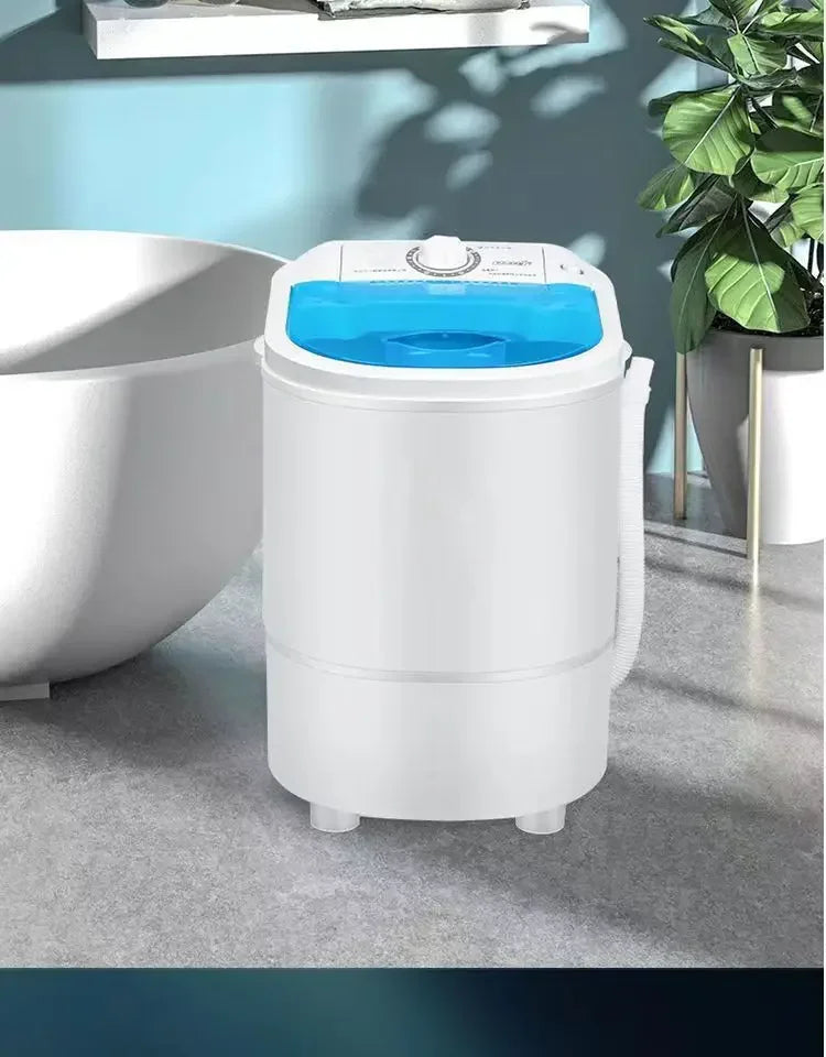 Single barrel household semi-automatic small dormitory portable student dormitory washing machine