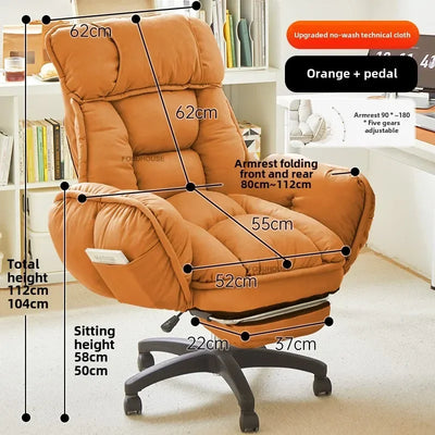 Luxury Ergonomic Office Chairs Dormitory Gaming Chair European Home Furniture Backrest Computer Armchair Bedroom Lazy Sofa Chair