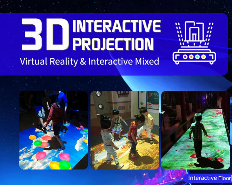 Interactive Projection Device + Android Projector + Mini PC 8+256GB + Games All In One Games Interaction Floor Wall Oceanarium