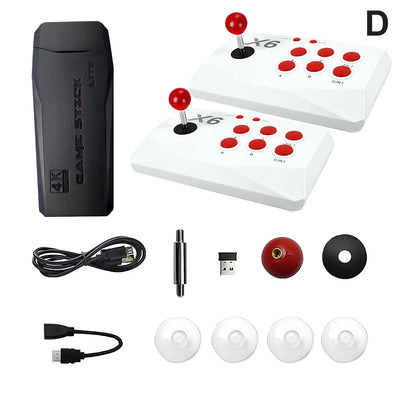 M8-X6 Arcade Video Wireless Game Console with Arcade Joystick 4K Built-in 20000+ Games for PS1/FC/GBA/MAME