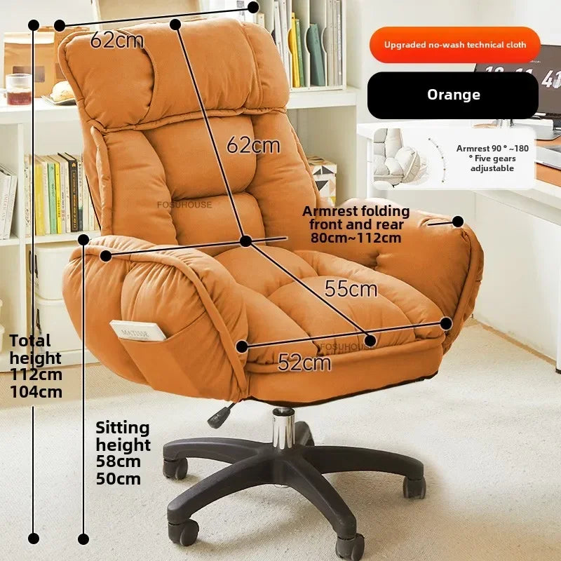 Luxury Ergonomic Office Chairs Dormitory Gaming Chair European Home Furniture Backrest Computer Armchair Bedroom Lazy Sofa Chair