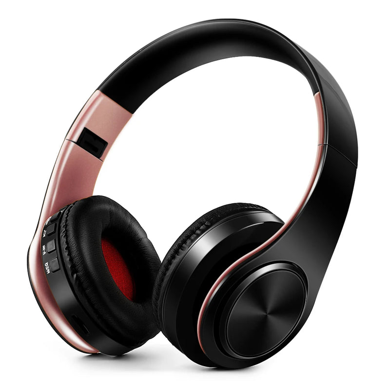 2025 Upgrading Wireless Bluetooth Headphones Stereo Headset Music Sports Overhead Earphone with Mic for Smart Phone TV PC Tablet