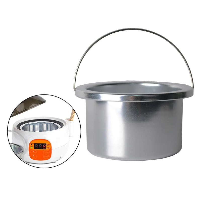 Portable Wax Heater Inner Pot for Depilatory Hair Removal Wax Machine Silver