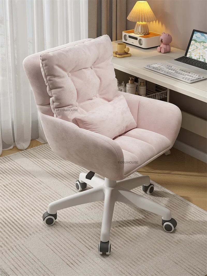 Luxury Backrest Office Chairs Lift Swivel Computer Chair Home Gaming Chair European Office Furniture Girls Bedroom Makeup Chair