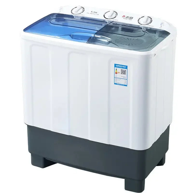 Household washing machine semi-automatic double barrel double bar large capacity full pulsator spin dryer