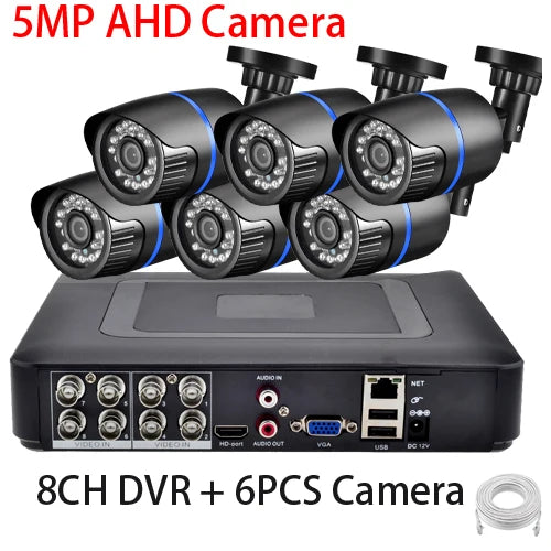 Gadinan 5MP 1080P Bullet Video Surveillance AHD DVR Recorder Waterproof Camera 24 infrared lights AHD CCTV Camera System Kit